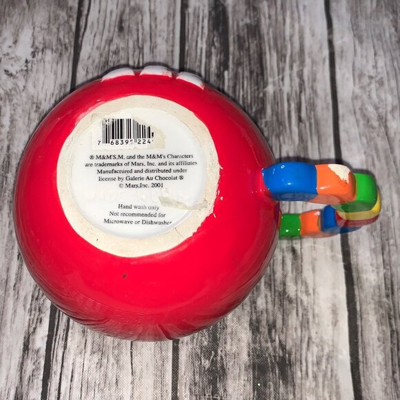 Red M&M Candy Handle Coffee Mug 14oz - Picture 3 of 11
